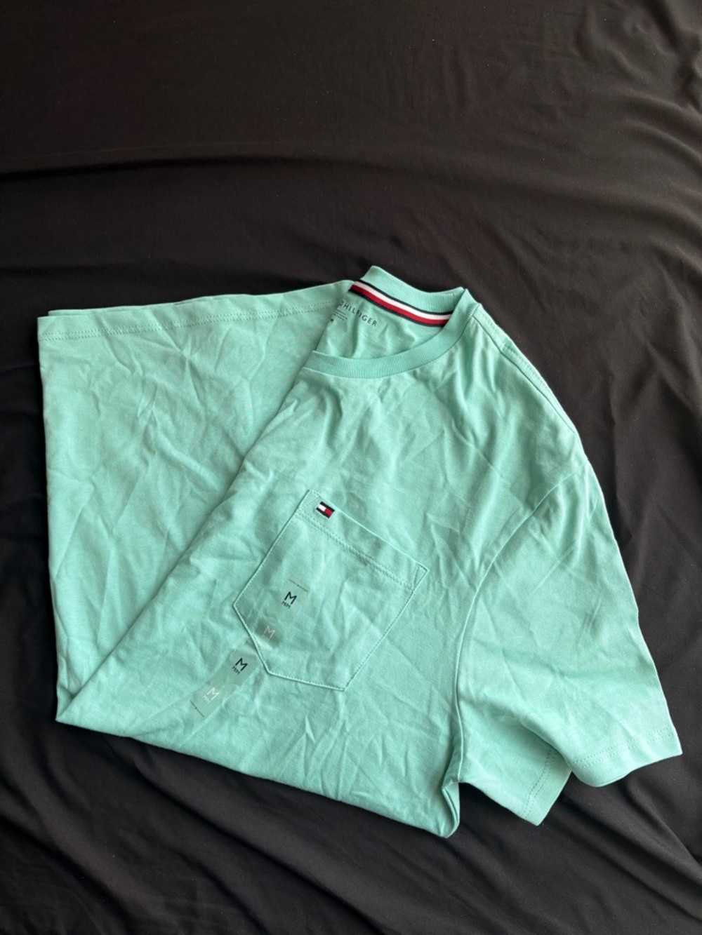 Tommy Hilfiger Mint Green Short Sleeve Crew Neck Pocket Tee
